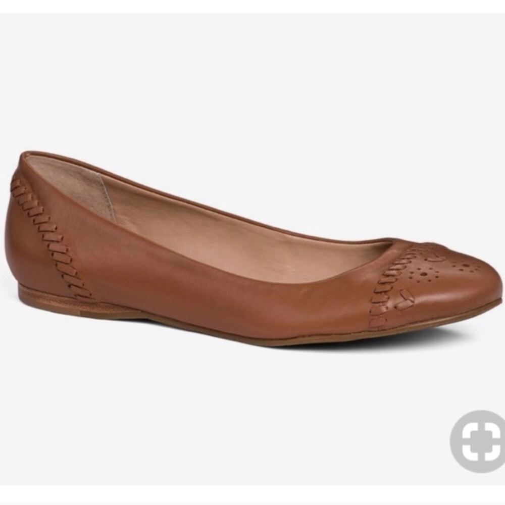 Jack Rogers Tan Delfino Ballet Flats